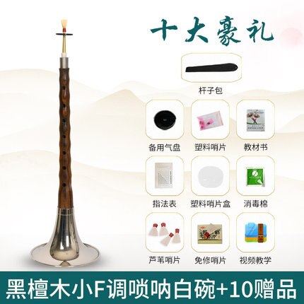 Chinese suona traditional musical instrument surna horn trumpet for beginner 1pc: F key white