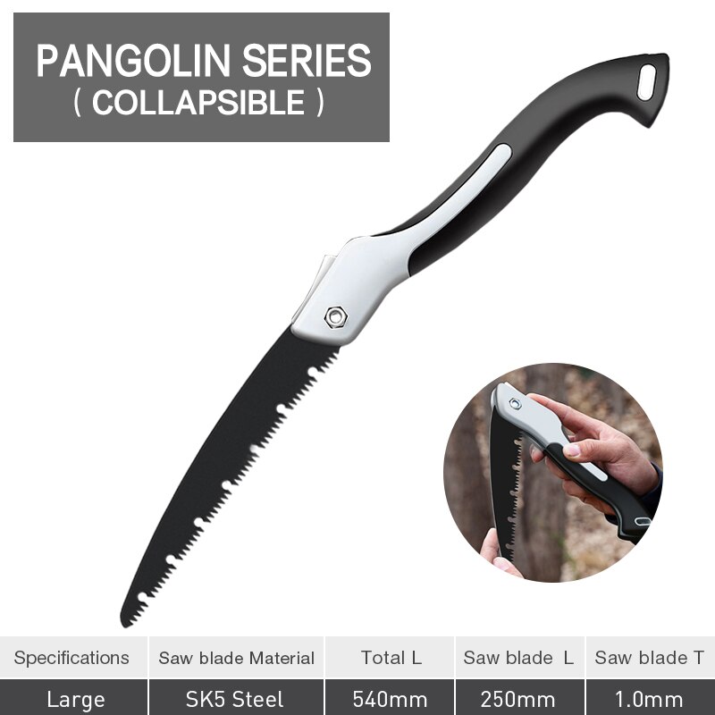 Tijeras de podar largas, herramienta de jardín telescópica, cortador de ramas de árbol, herramienta de mano para agricultura, podadora de trinquete, AI-ROAD: 540 Folding Saw
