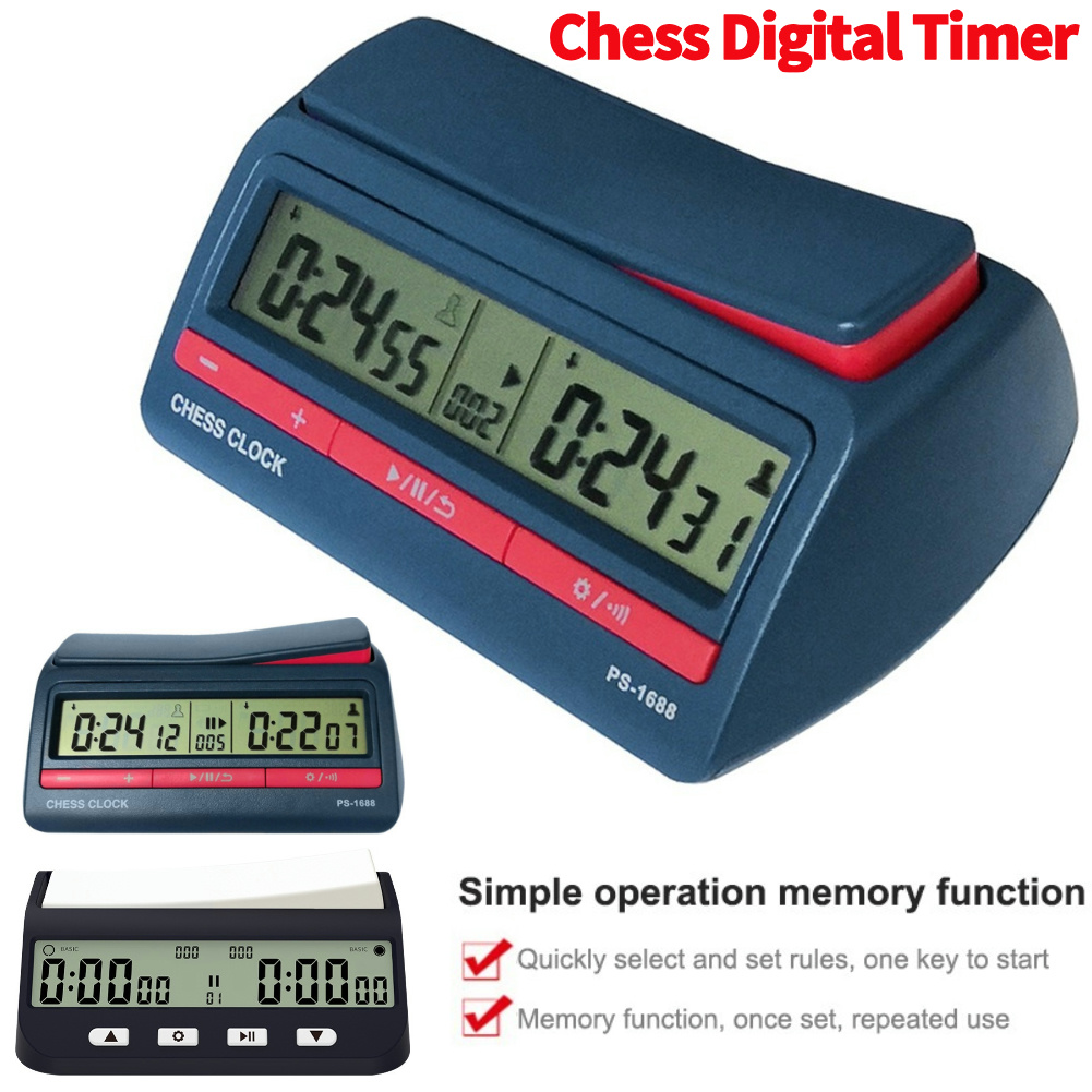 Count Up Down Timer Professionele digitale schaakklok Kunststof Werkt op batterijen Multifunctioneel Lichtgewicht voor trainingsonderwijs