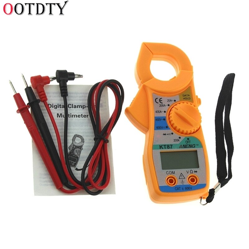 Ootdty digitalt multimeter ampere klemme meter strømtang tang ac / dc spændingstester data viser multimeter
