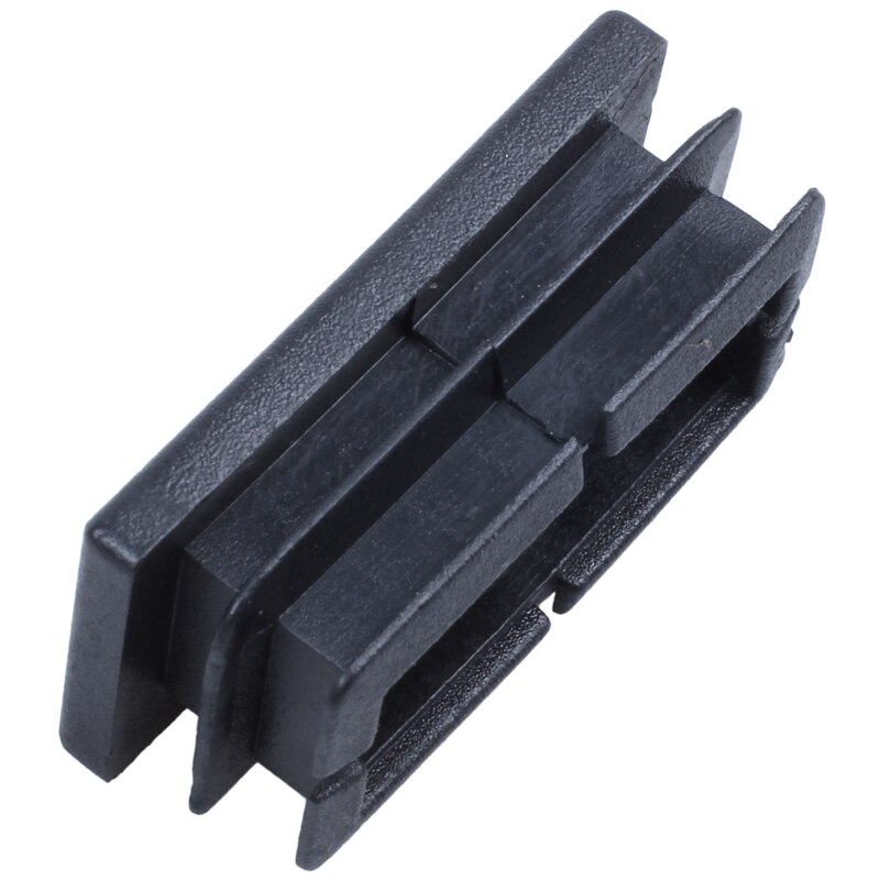 8 stk sorte plastik rektangulære blanking endestykker indsatser 20mm x 40mm
