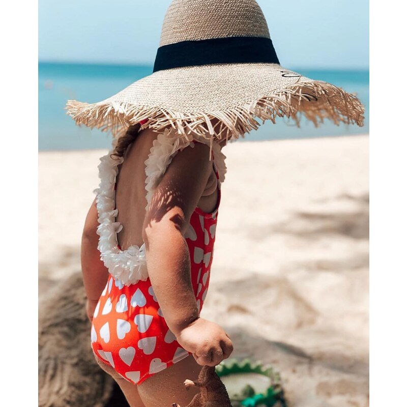 Toddler baby pige plaid ét stykke badetøj rygløse børn badetøj sommer strand slid svømning kostume til 1-5 år barn