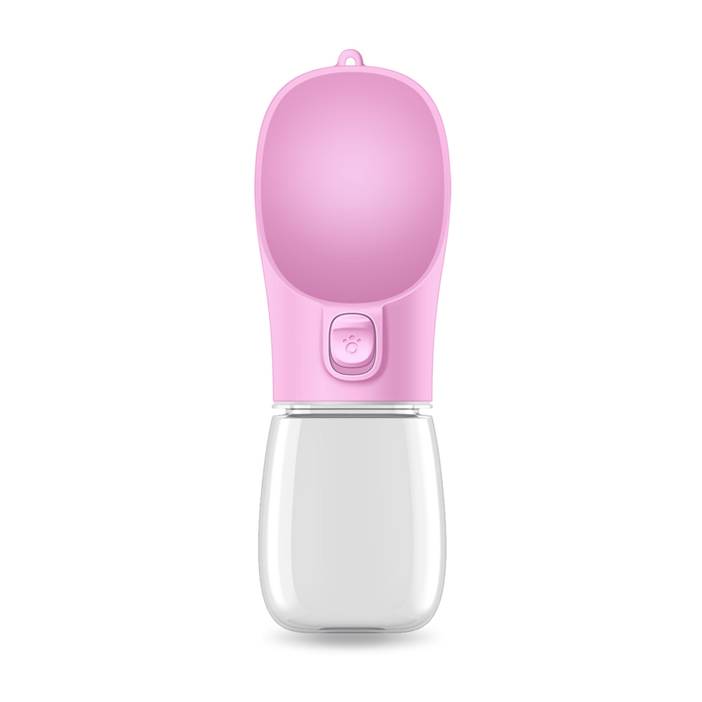 Hundewasserflasche für kleine große Hunde, Katze, tragbarer Welpenbecher, draussen-Reisen, auslaufsicher, trinkend, Deutscher Schäferhund, Heimtierbedarf: S / Rosa