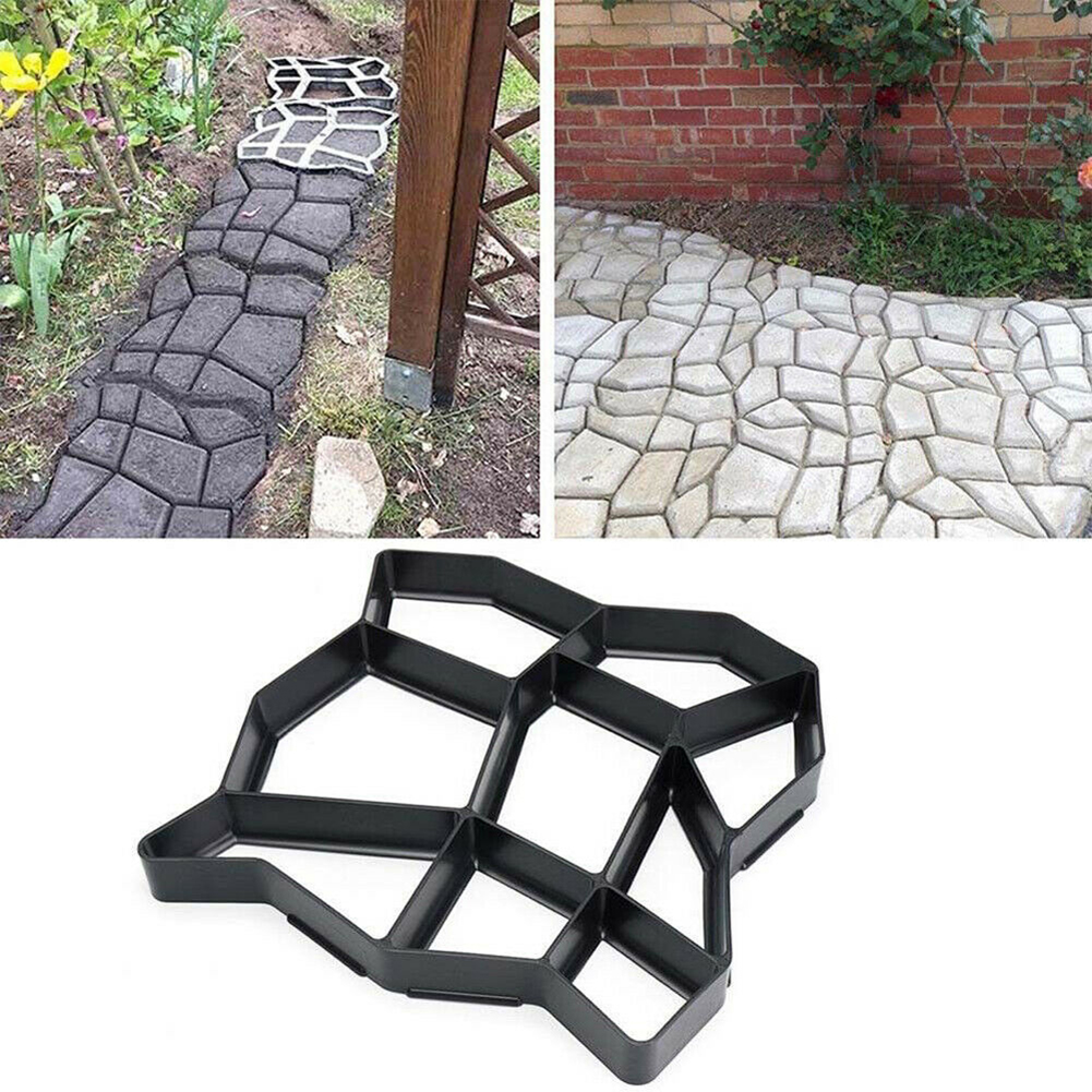 Stampi per calcestruzzo pavimento da giardino stampo per pavimentazione fai-da-te giardino domestico percorso creatore manualmente cemento mattone passo vialetto pietra strada strumento stampo