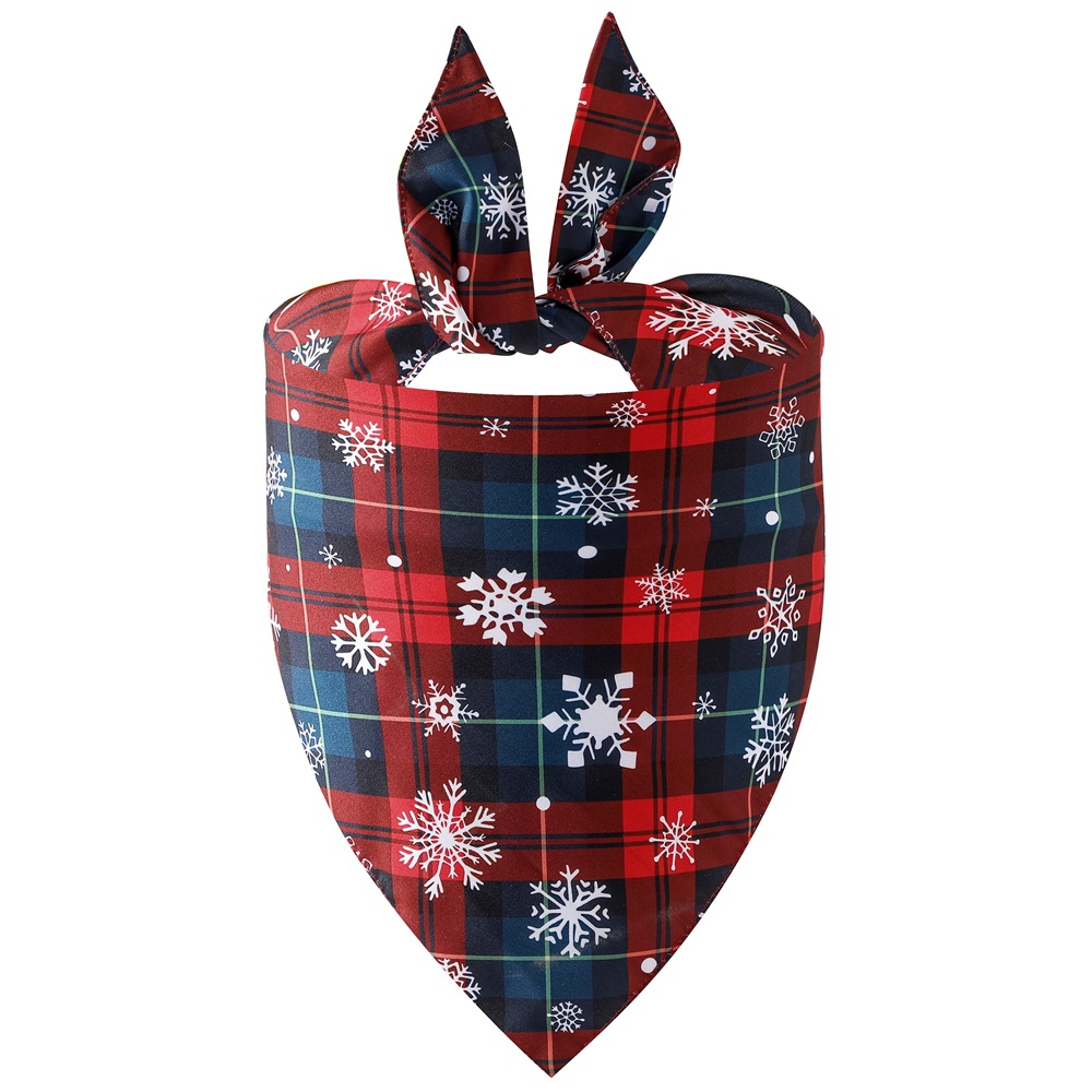 Kerst Plaid Hond Bandana Klassieke Plaid Sneeuwvlok Pet Driehoekige Slabbetjes Sjaal Huisdieren Beauty Accessoires Kraag: 2