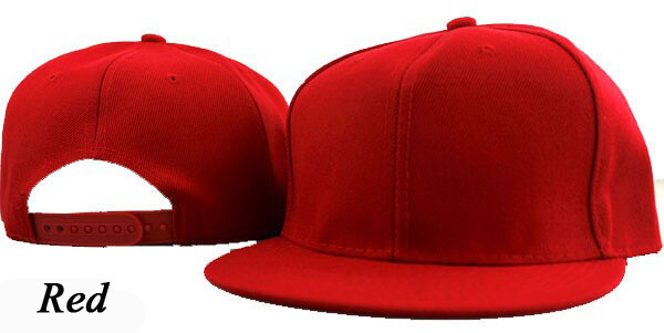 Mode Unisex Pure Kleur Platte Rand Dans Hoed Hiphop Hoeden hiphop Cap Blanco Baseball Caps Mannen Vrouwen Snapbacks Verstelbare: Red