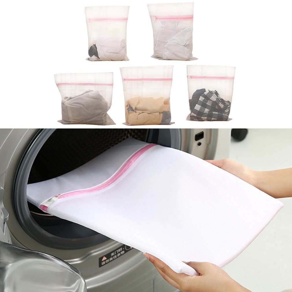 Zippered Mesh Laundry Wash Bags Foldable Underwear Washing Machine Clothes Protection Clothes Organizer