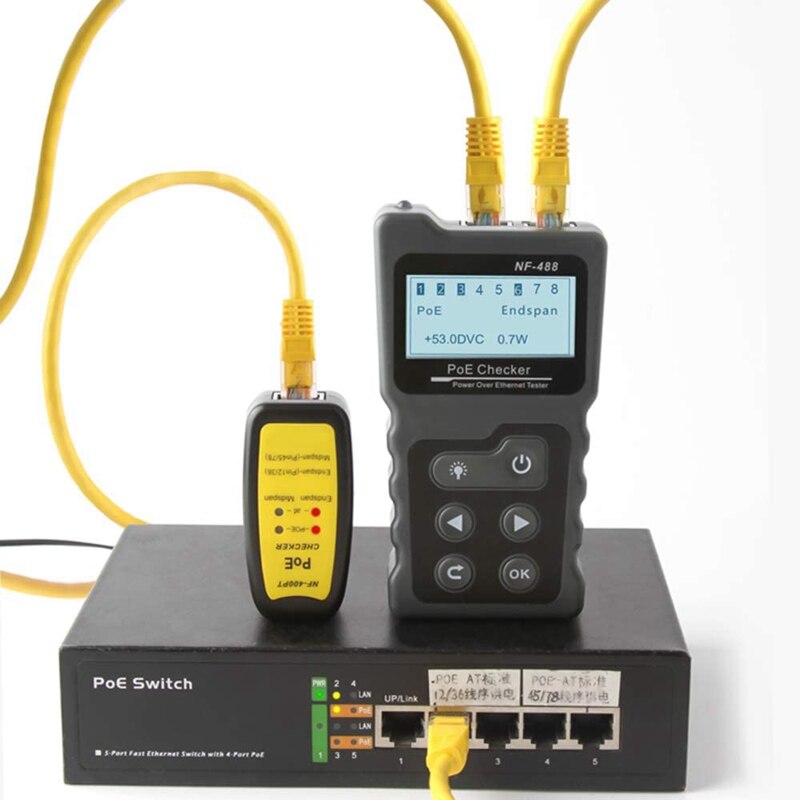 NF-488 LCD Network PoE Checker over the Ethernet C... – Grandado