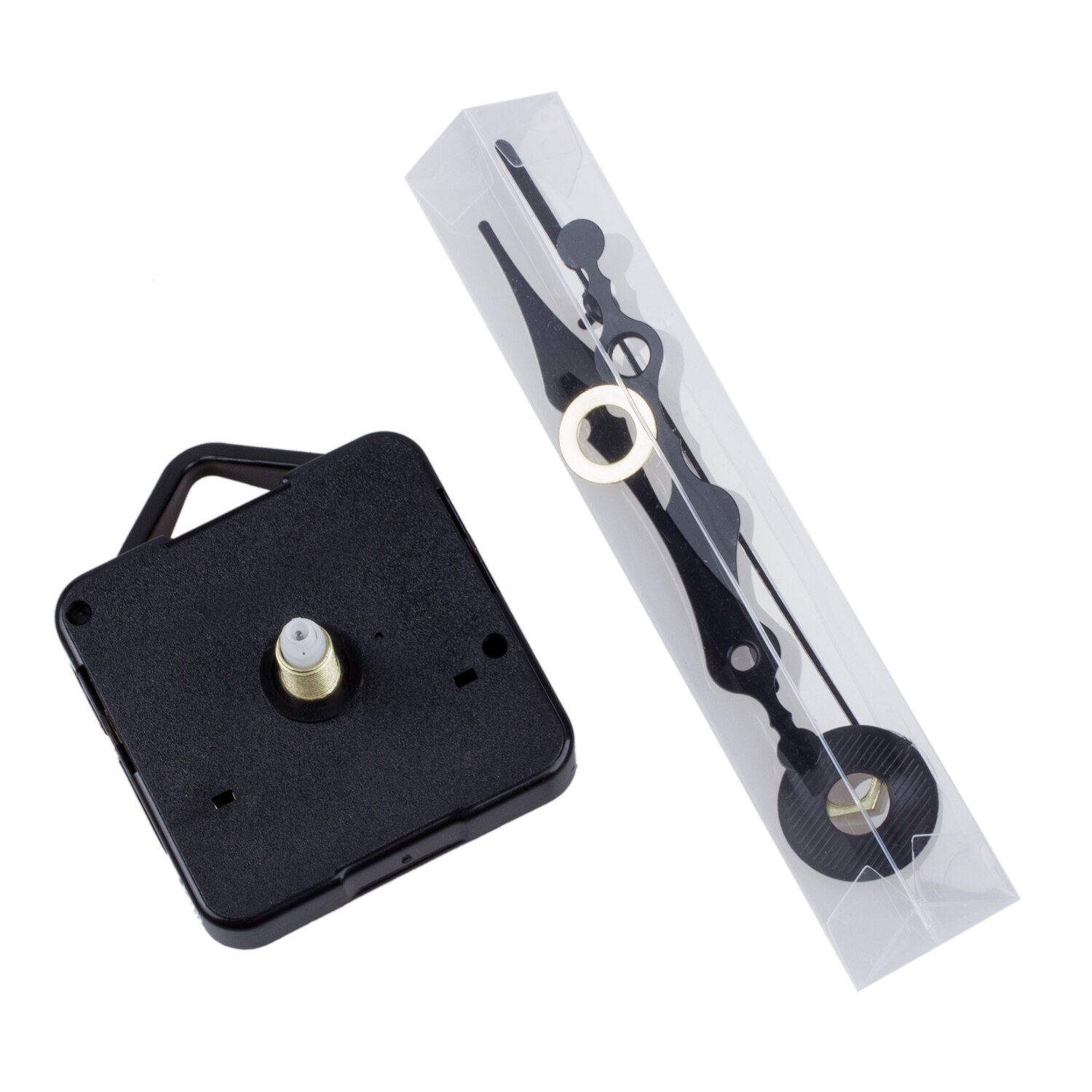Clock Movement Mechanism with Black Hour Minute Second Hand DIY Tools Kit