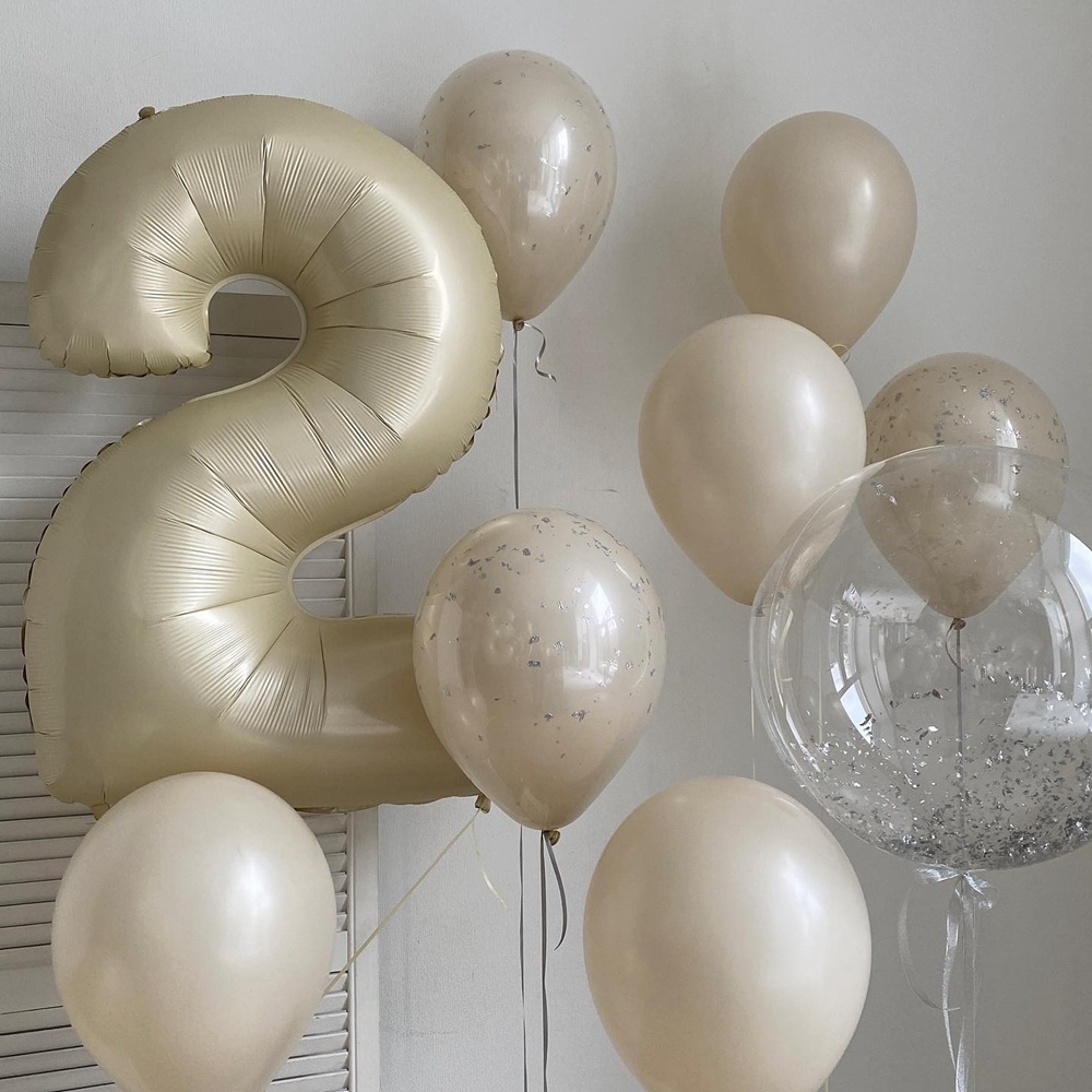 Globo con número de café Vintage de 40 pulgadas, juego de globos de caramelo Beige Retro para 30 40 50, suministros de decoración para de feliz cumpleaños, 1 ud.