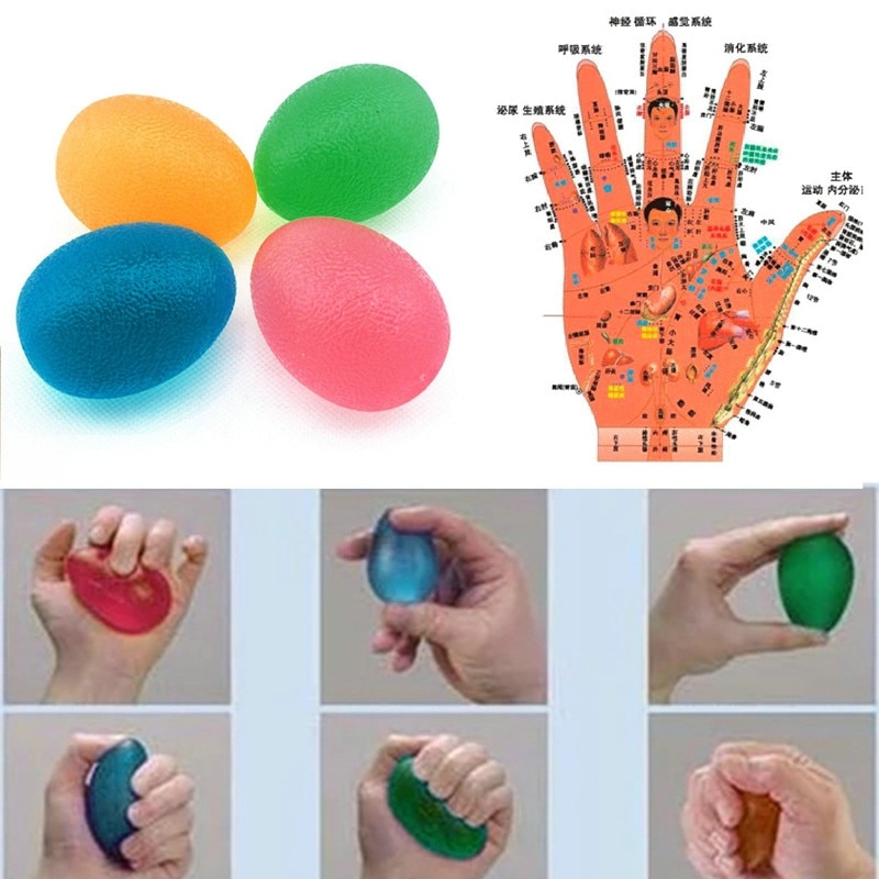 Blødt æg massage hånd finger træning terapi stress klemme relief bold