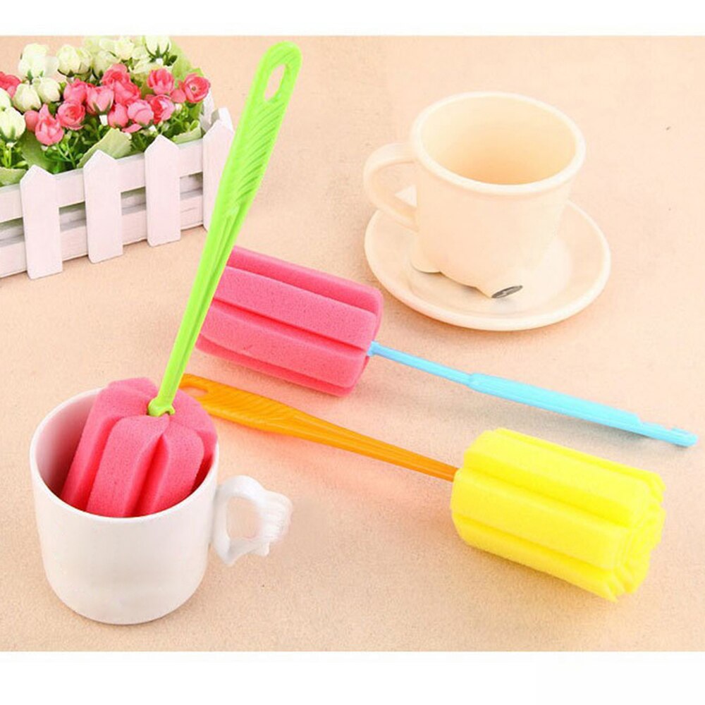 Baby High Grade Clean Sponge Milk Bottles Brush With Handle Cleaning Utensils Brush Baby Bottle Cleaners brush