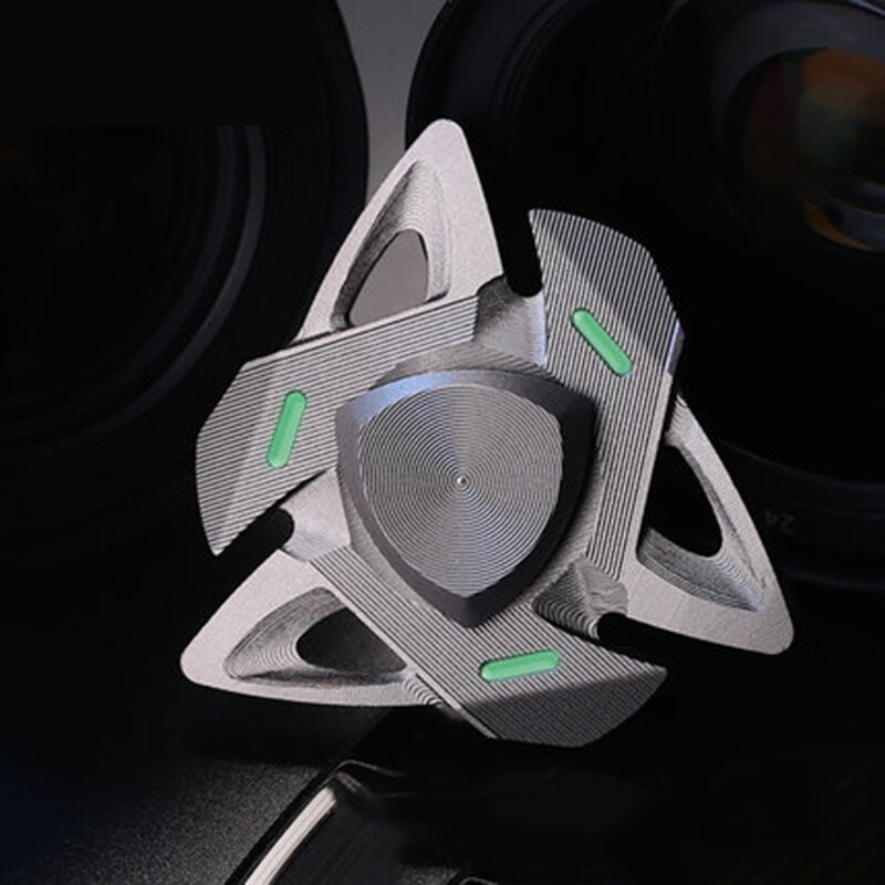 Luce luminosa di Metallo Colorati Fidget Spinner Mano Top Spinners Bagliore Nel Buio Luce Della Barretta di Alleviare Lo Stress Mano Spinner Giocattoli