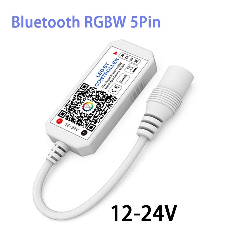 DC5V 12V 24V Rgb Tape 5050 Led Wifi Controller Bluetooth Wifi Led Controller Led Strip Ir Afstandsbediening alexa Google: Bluetooth RGBW