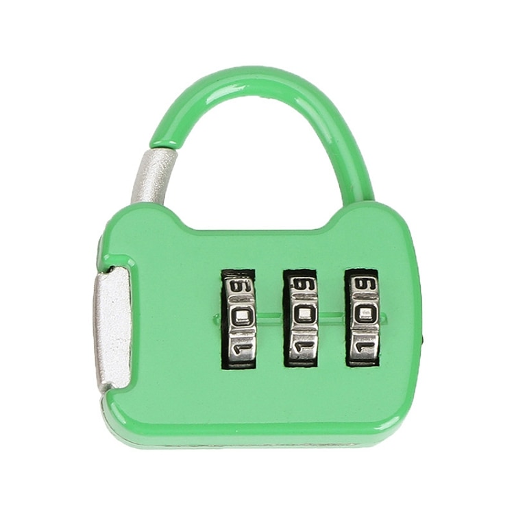 Portable 3 Digit Code Combination Password Lock Mini Suitcase Luggage Case Lock Backpack Padlock for Travel: green