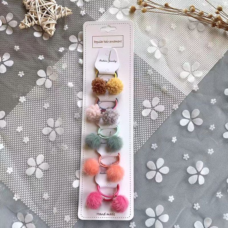 20 stuks/set kinderen pluche haarelastiekjes touw ballen geruite knoop peuters elastische haarband hoofdband baby staart haar meisjes accessoires: L -20 stuks