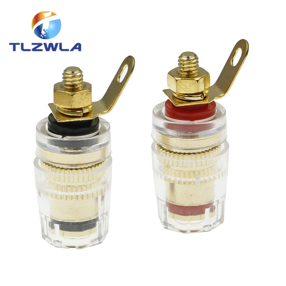 2 STKS Banaan Connector 4 MM Versterker De Luidspreker Terminal Banaanstekker Socket Connector: Lavendel