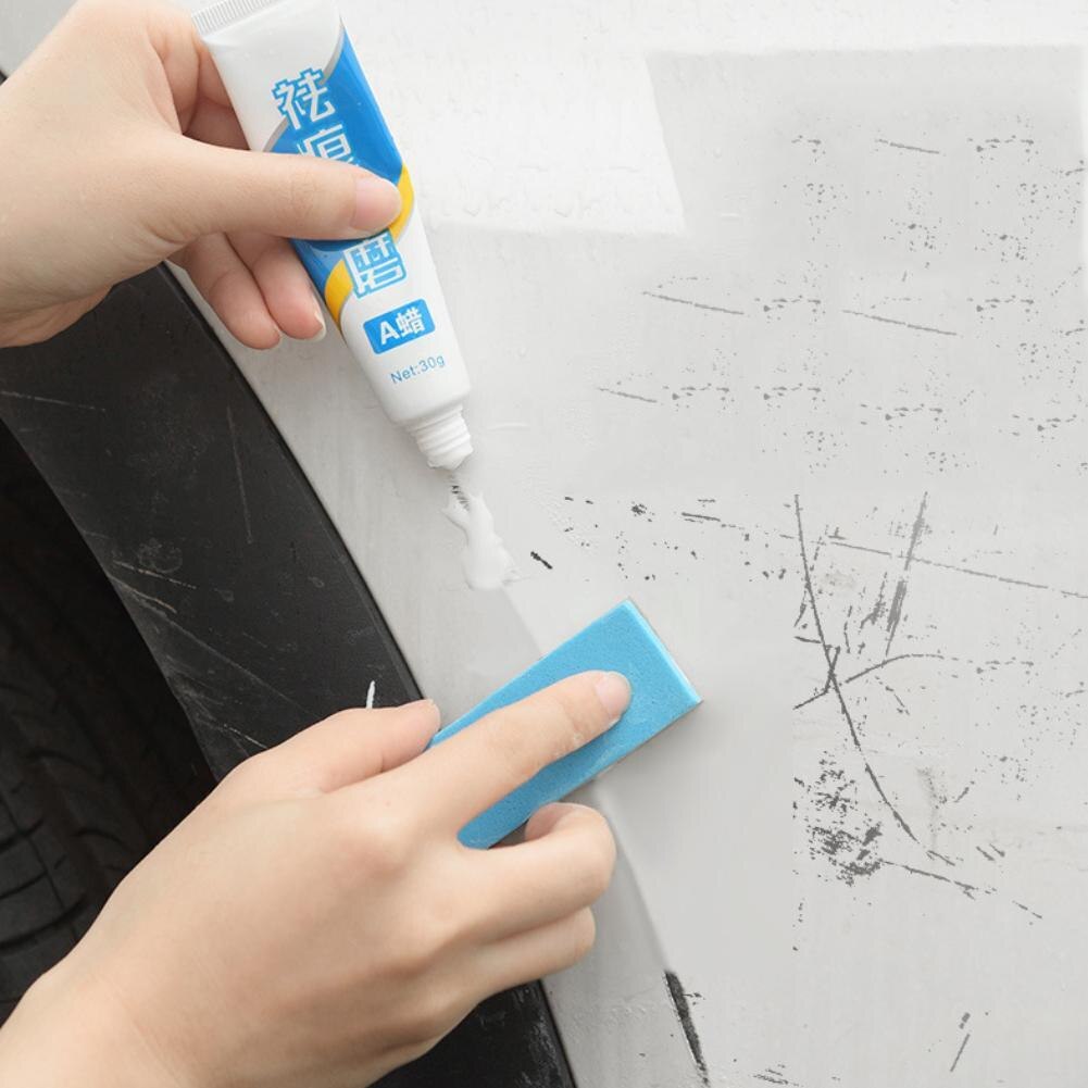 Dissolvant d'aide à la peinture | Pâte et éponge pour voiture, pâte à gratter, peinture de corps pour véhicule utile, kit de pâte à rectifier pour polissage