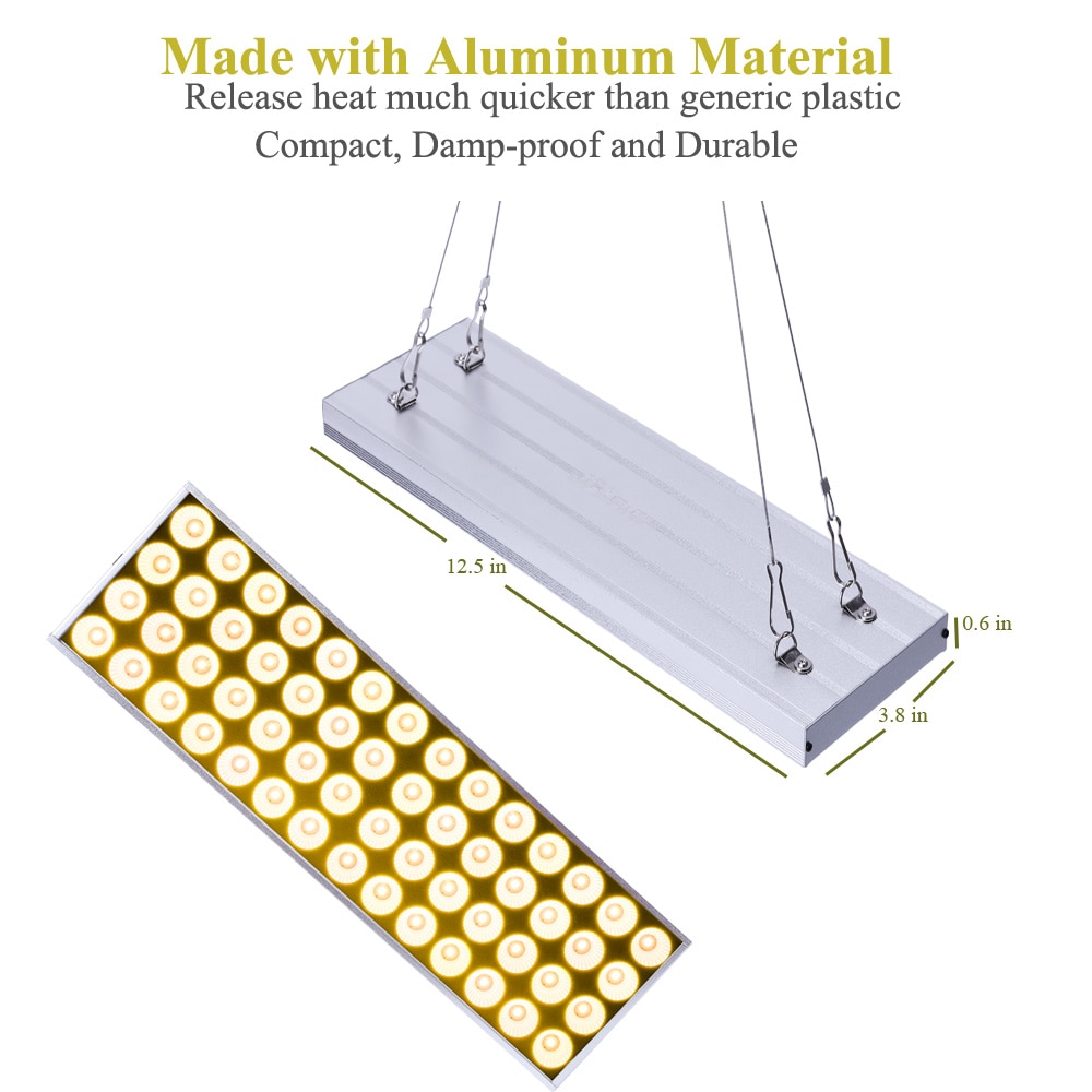Jcbritw Led Grow Light Dimbare Auto On/Off Timer Plant Groeit Lampen Voor Kamerplanten 60W Volledige Spectrum wit 3500K Opknoping