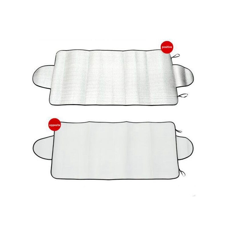 Sombrinha Dobrável Brisa Dianteiro E Traseiro do carro Sol Janela Sombra Prata 140X70 Cm