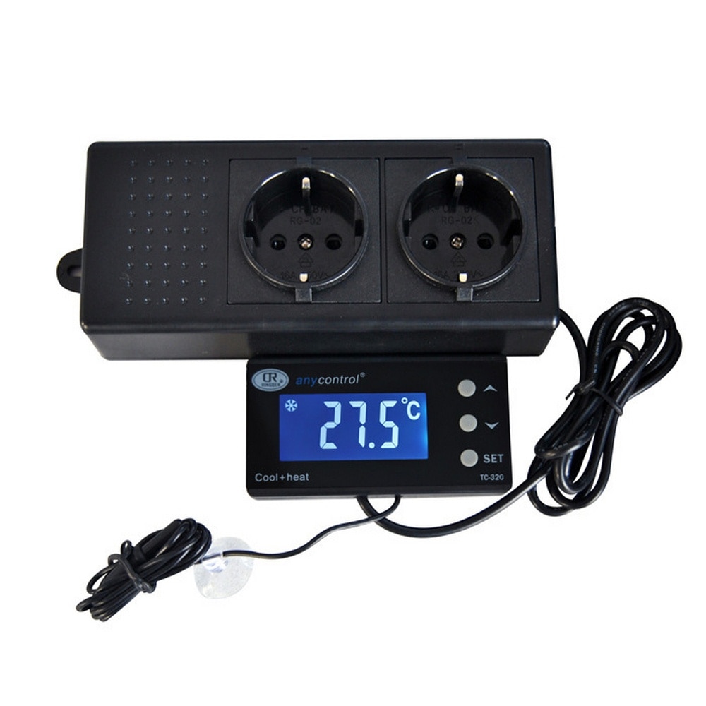 Digital Aquarium Thermostat PID Temperature Controller Waterproof Sensor Outlet Aquarium Heater Cooler Termostato Aquario TC-320