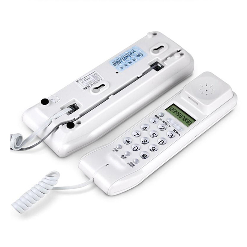 Trimline Vaste Telefoon Met Dual Lcd Display, Caller Id, Dual Systemen, verstelbare Ringtone Volume Bureau Muur Telefoon Voor Thuis