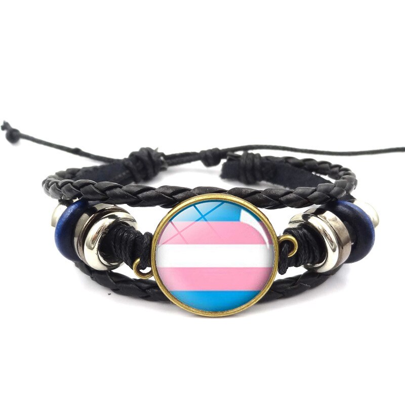 Gay Polsbandje Handgemaakte Ronde Touw Leather Charm Armband Rainbow Polsband Valentijn Cadeaus Vriendschap Sieraden: 06