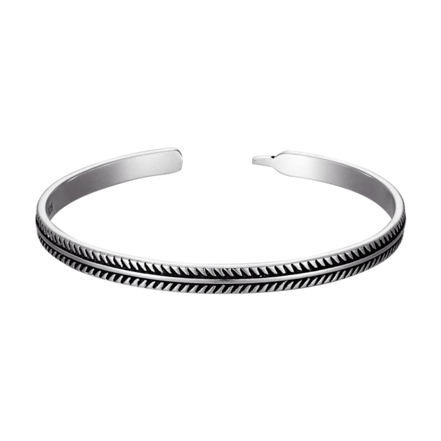 Pulsera abierta con patrón de pez para hombre y mujer, brazalete Irregular de Color plateado, joyería Vintage, novedad: PLATEADO