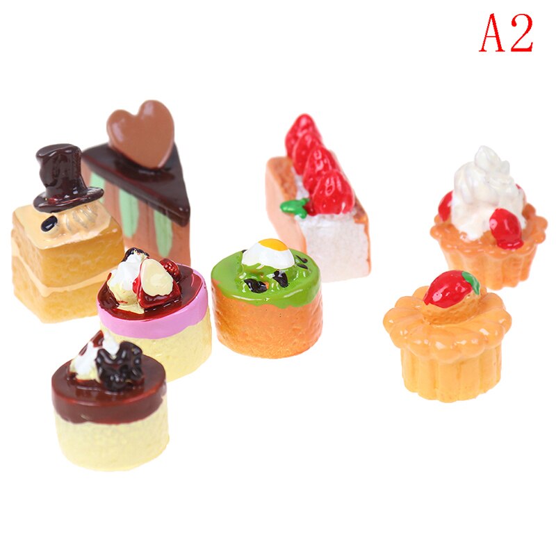 1PCS 1/12 3D Miniature Food DIY Craft For Dollhouse Mini Cute Dessert Pan Cake Stand Fruit Tray Doll Kitchen Toys