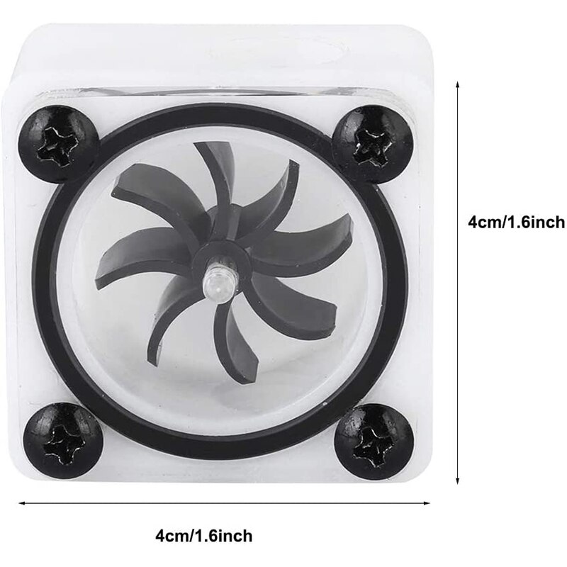Indicateur Durable de débitmètre d'eau de turbine de refroidissement par eau de vitesse de rotation du fil G1/4, pour le système de refroidissement par eau de PC (3 manières)