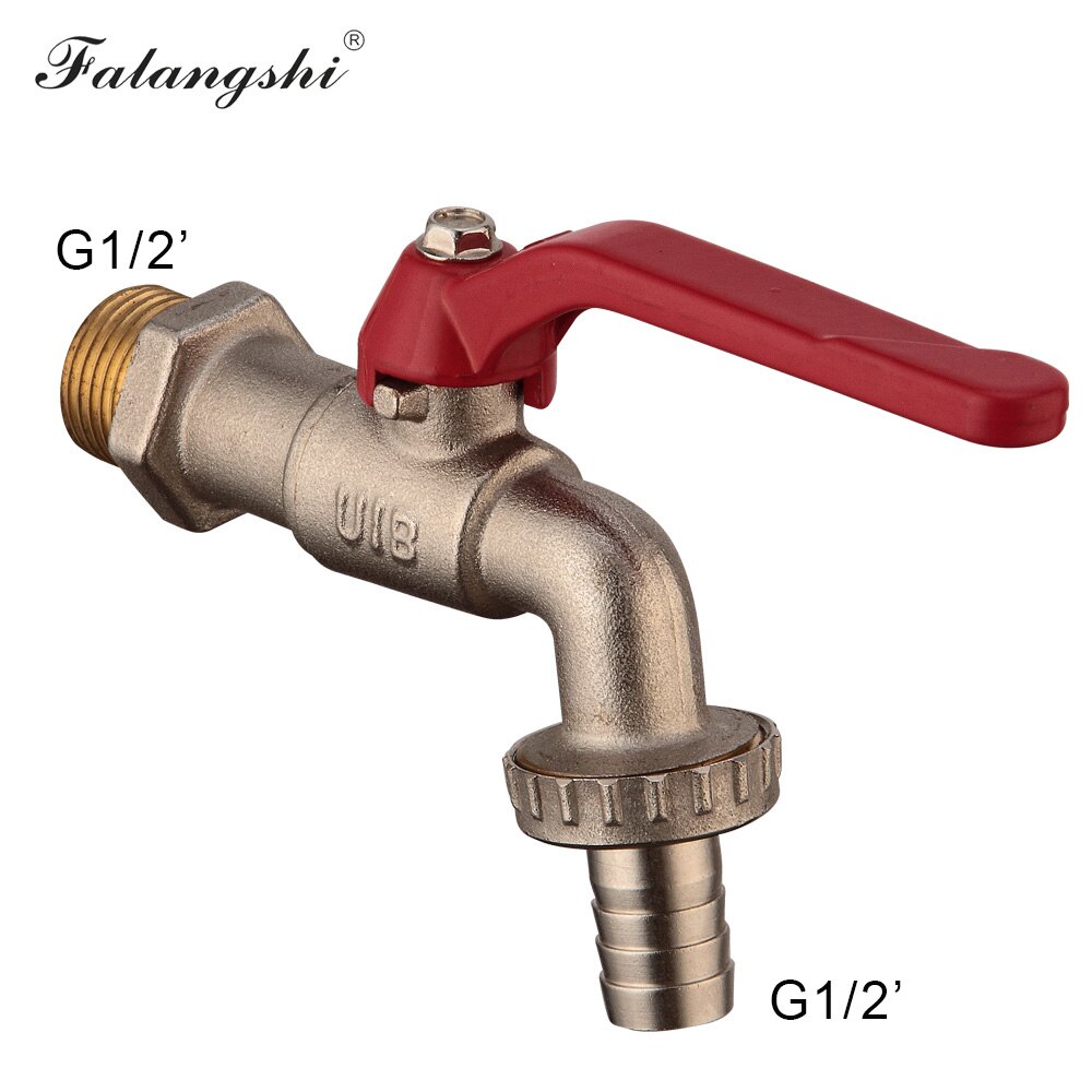 G1/2, G3/4 Bibcock Messing Kraan Outdoor Tuin Kranen Wc Mop Kraan WB8505: Default Title