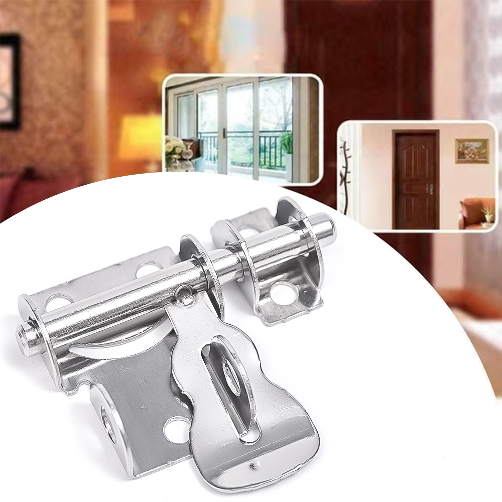 1-4Pcs Door Latches Stainless Steel Heavy Duty Door Bolts Gate Safety Toilet Door Lock Anti-theft Latch Hasp Home Hardware Tools