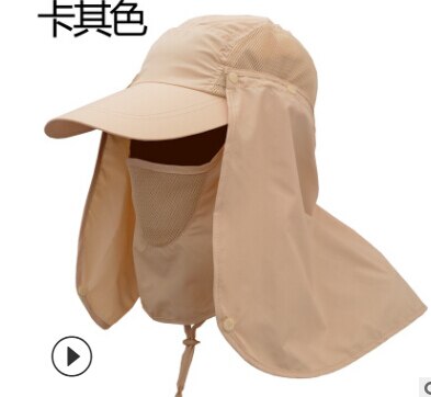 Mens Wandelen Vissen Hoed Outdoor Sport Zon Nek Bescherming Gezicht Cap Brede Rand: A