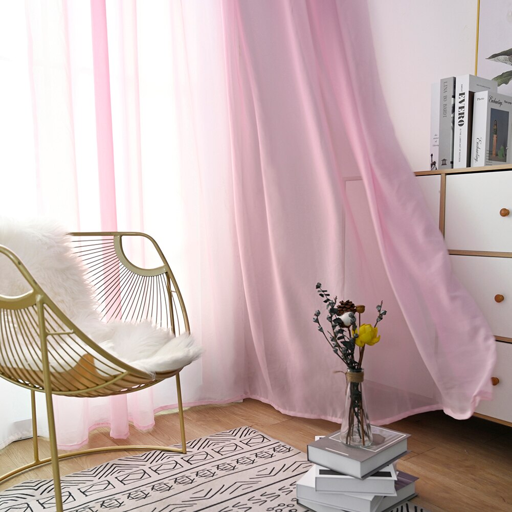 Sheer Window Curtains Tulle Voile Home Fabric Drapes for Living Room Study Bedroom Kitchen