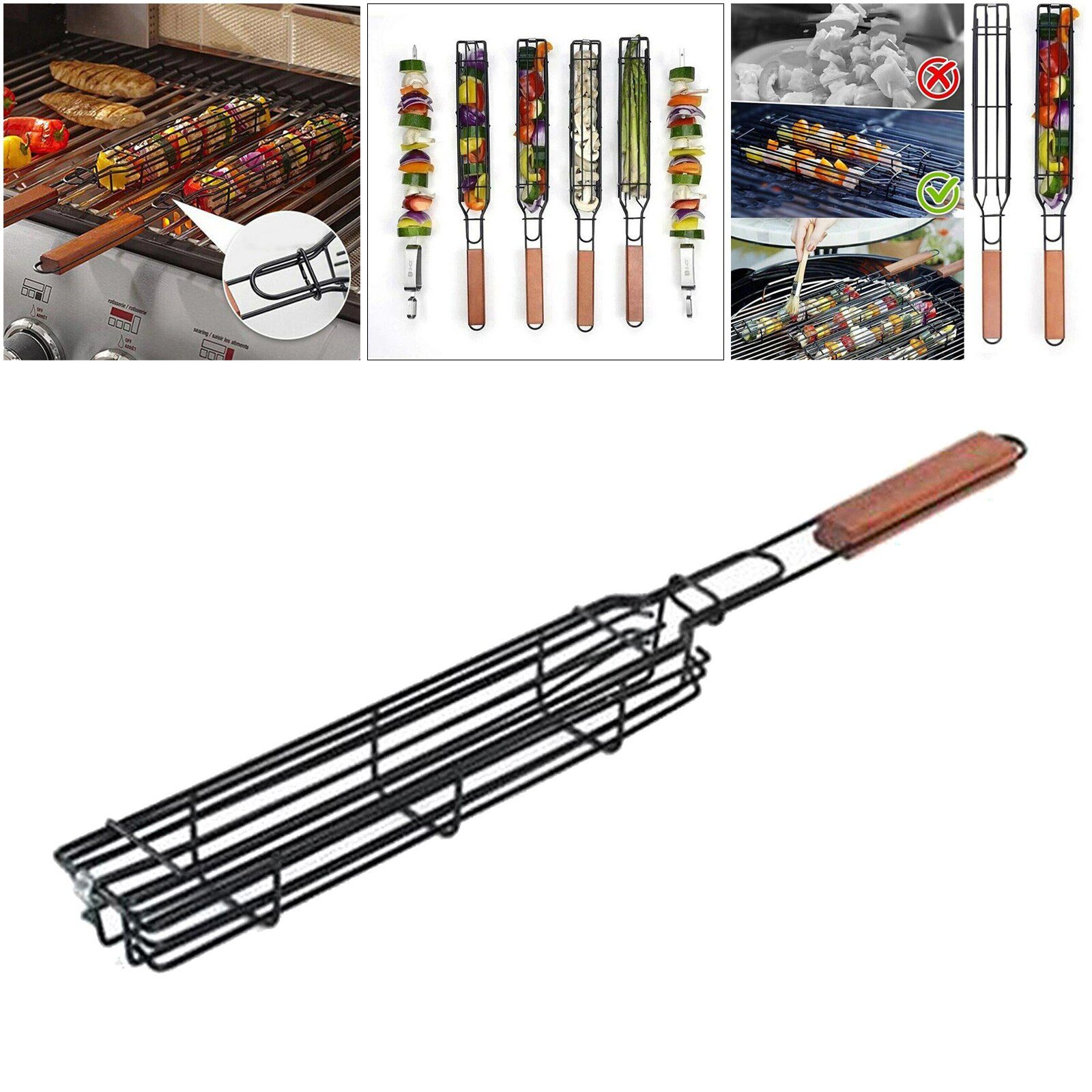 Bbq Grill Accessoires Kabob Grillen Manden Voor Grillen Groenten Kip, Vlees