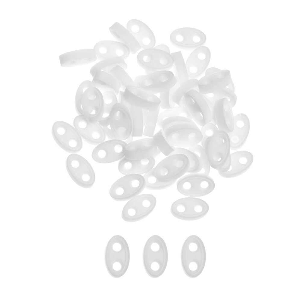 Cuentas ajustables de plástico para mascarillas, 50/100 Uds., hebilla antideslizante de doble agujero, banda elástica de 6 colores, accesorios para ajustar la oreja: Transparent / 100pcs