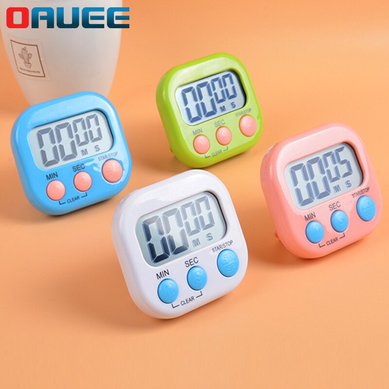 Kitchen Timer Positive Negative Baking Timer Reminder Timing Big Loud Alarm Magnetic LCD Display Large Screen Electronic Timer