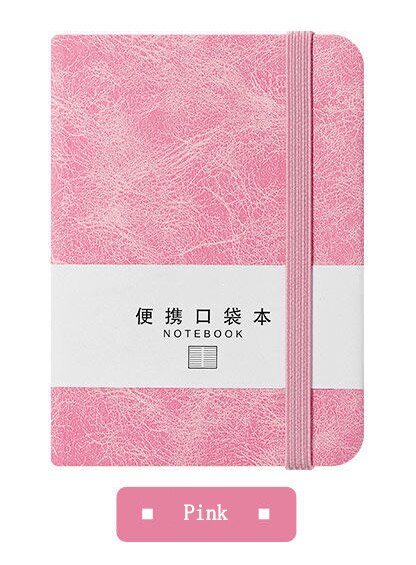 A6/A7 Pocket Notebook Portable diary Notepad Journals notebook agenda 2022 planner записная книжка office school supplies: Pink notebook / A6