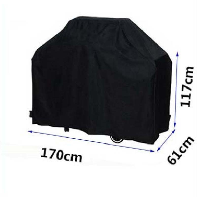 Waterproof Outdoor Oven BBQ Rain Cover Garden Furnace Case Stove Shade Sun Rain Shield for Grill: black 170x61x117cm M