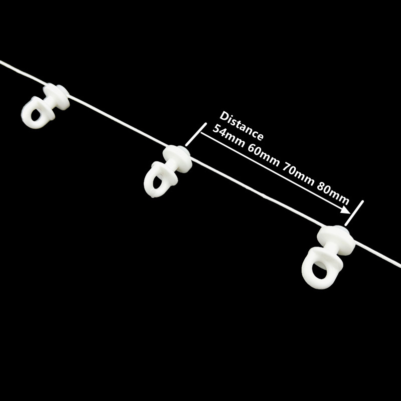 Silent Curtain Track Pulley For S Fold Wave Curtains Rail  Distance 54mm 60mm 70mm 80mm s-wave curtain line runner