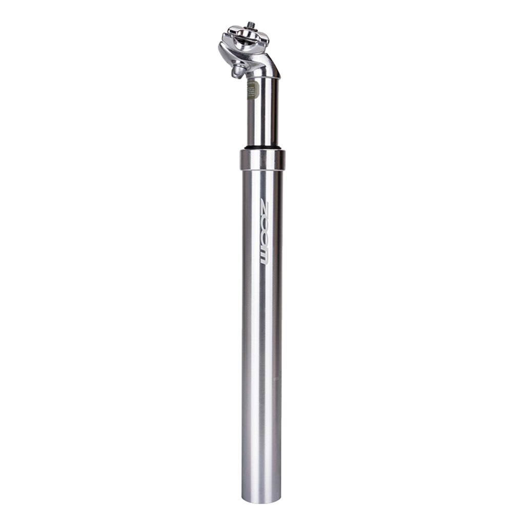 Mtb cykelstolpe stødsikker vibrationsabsorberende justerbar cykelstolpe road mountainbike affjedret sadelpind 26.2mm 31.6mm: Sølv 31.6mm