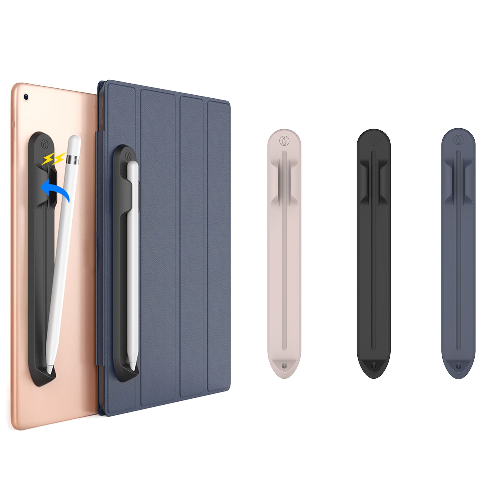 For iPad Pencil 1 2nd Generation Silicone Pen Holder Protective Case Pencil Holder Tablet Touch Pen Stylus Holder Pen Slot