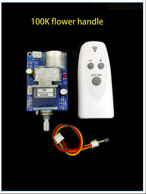 Placa de Control de volumen con Control remoto por infrarrojos HiFi, amplificador APLS, preamplificador, potenciómetro de Motor, ajusta el módulo de volumen: Rojo