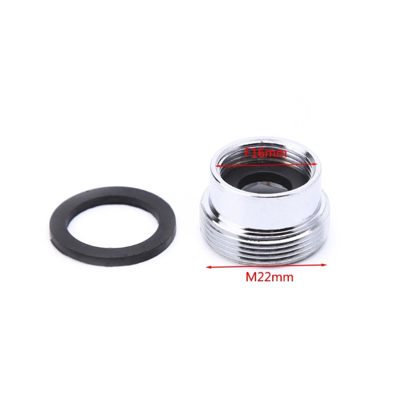 Solid Metal Adaptor Inside Thread Water Saving Kitchen Faucet Tap Aerator Connector: 16mm to 22mm