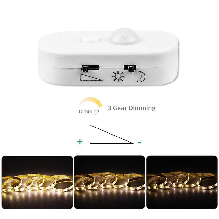 Led Strip Licht Pir Motion Sensor Vanity Light Strip Dimbare Cosmetische Spiegel Make-Up Lamp Blaker Badkamer Verlichting Wit Warm