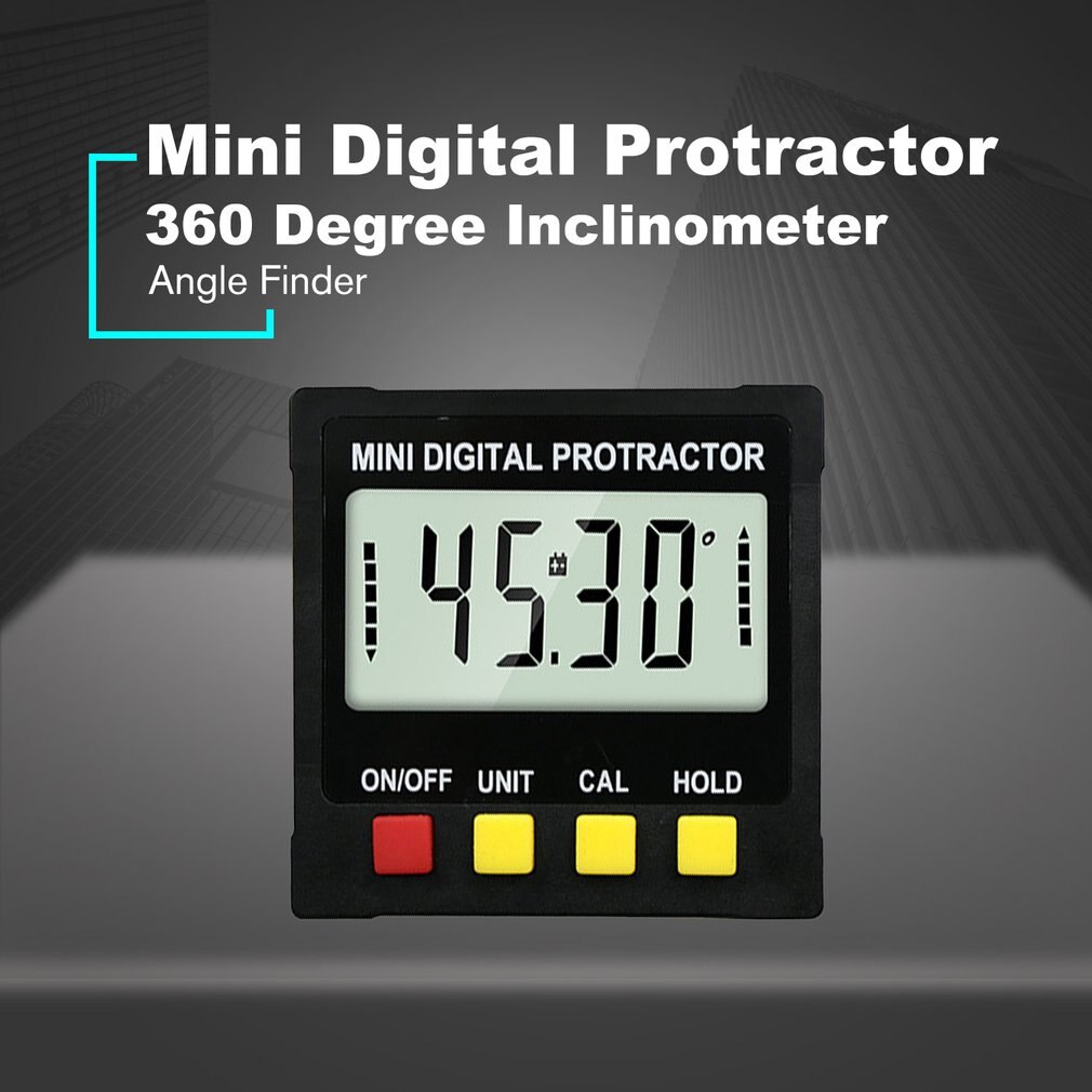 Mini Magnetic Digital Protractor 360 Degree Level and Angle Finder Inclinometer Bevel Gauge Electronic Level Box