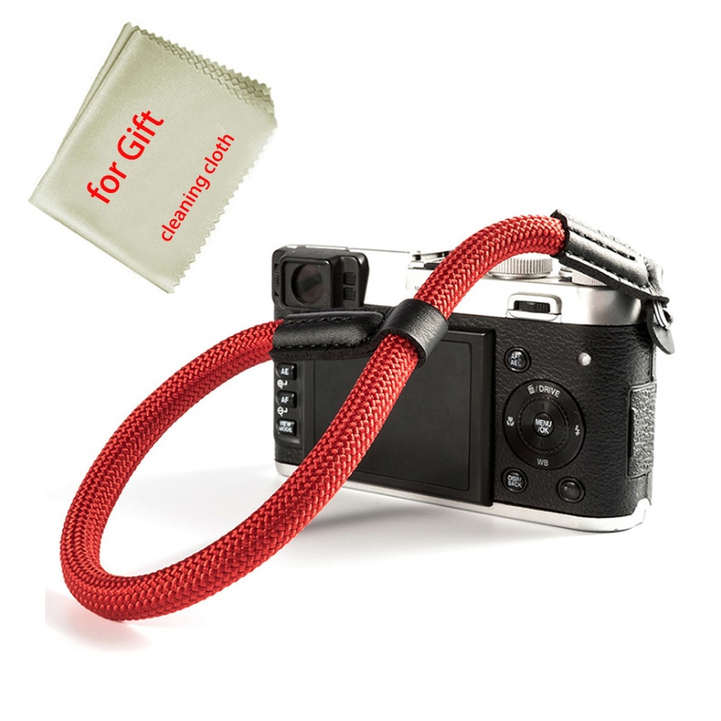 Hecha a mano de nylon cámara Digital muñeca empuñadura de correa para mano Paracord trenzado pulsera para Fuji X-T20 X-T3 X-T2 X-E3 X-A20 X-A7 A5 X-T30