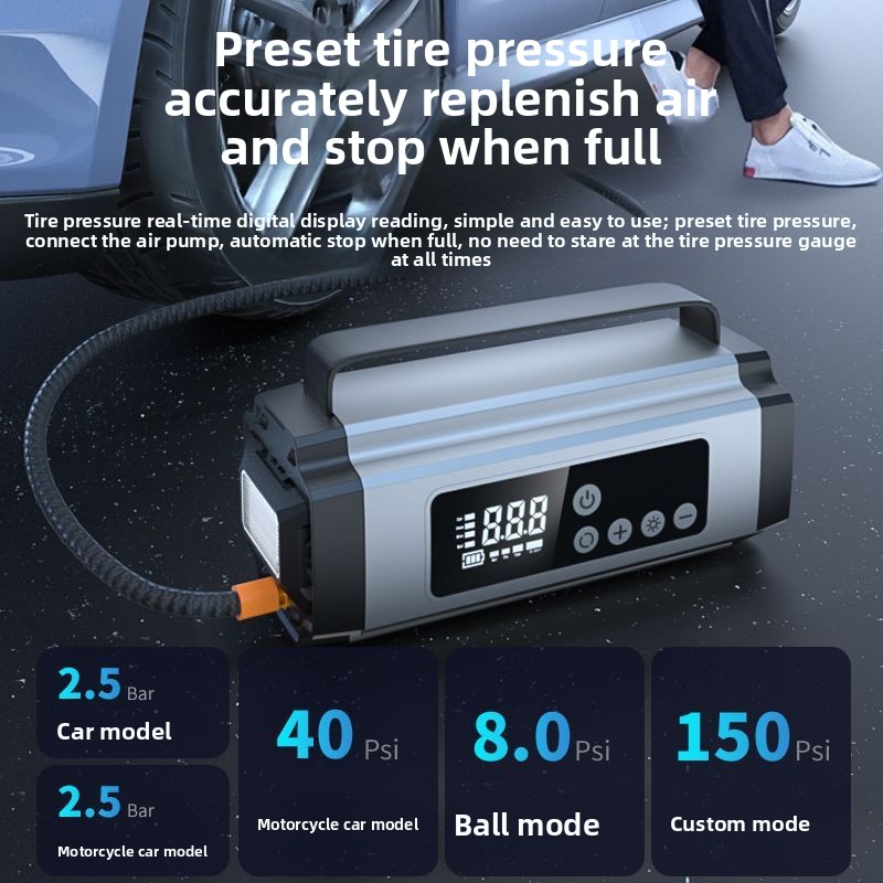 Car emergency start power supply, air pump all-in-one machine, car battery, emergency multi-function power bank