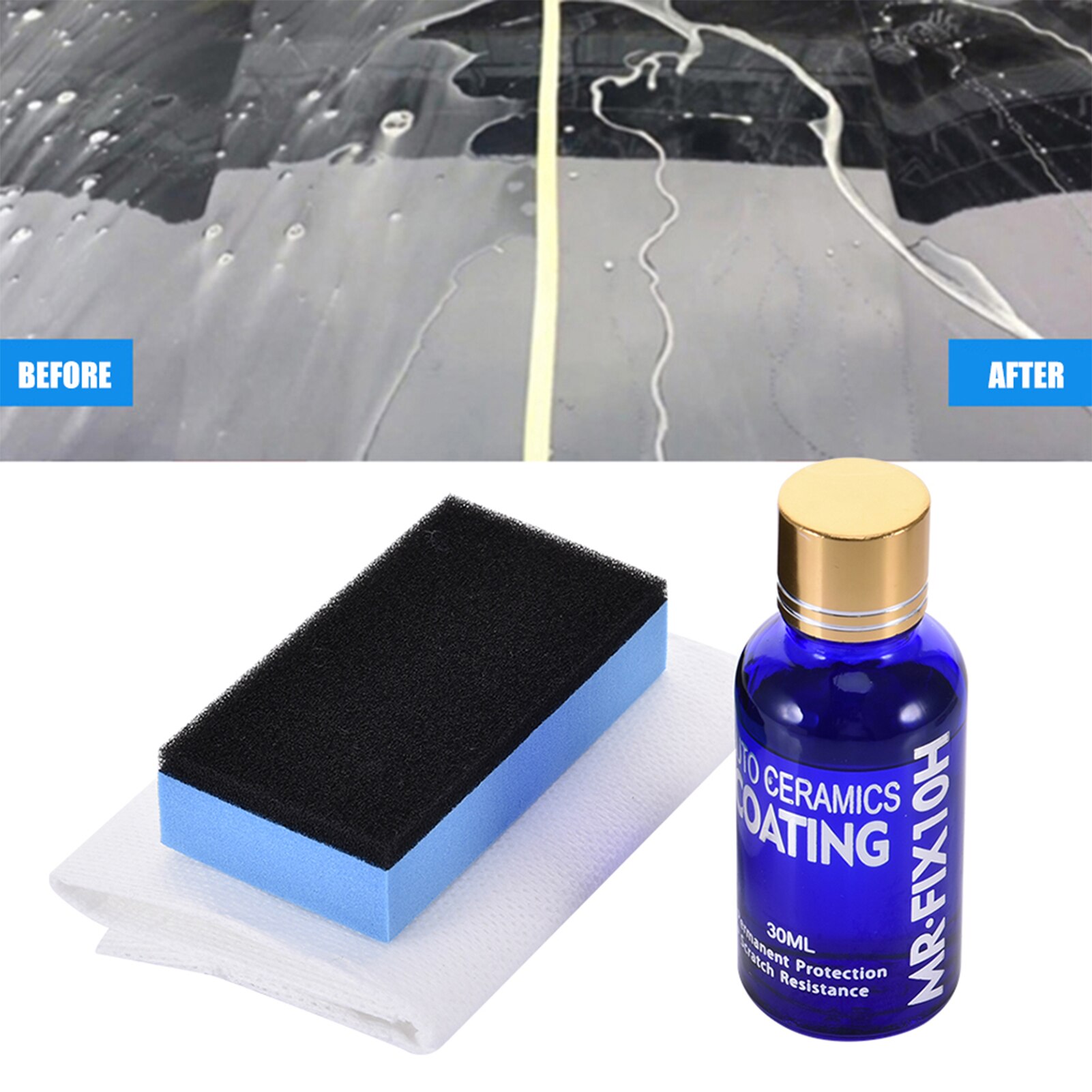 30ml Hardness Glass 10H Super Hydrophobic Car Ceramic Coating Liquid