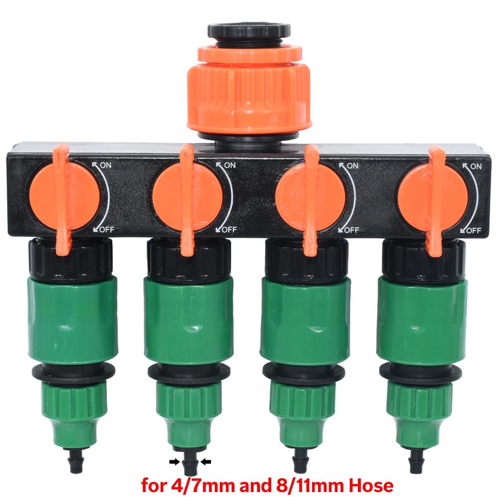 Separador de agua de jardín para invernadero KESLA de 1/2 ''a 3/4'' a 1 ''conector con válvula a 8/11 4/7mm sistema de riego de manguera de PVC